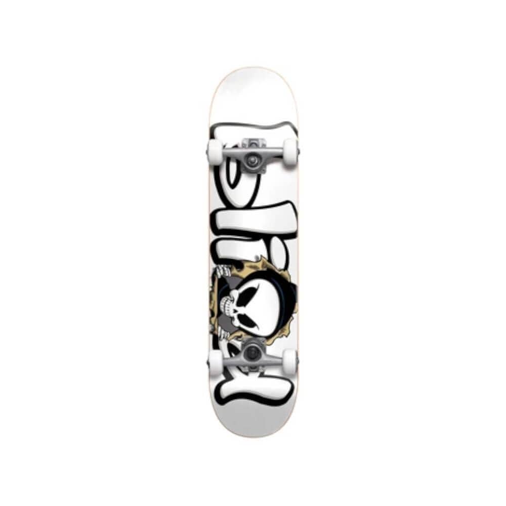 Blind Skateboard Complete Bust Out Reaper FP 7.625" x 31.125" White 14.125" WB - 50-50 Skate Shop