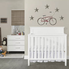 Cribs: 2 -in-1 Convertible Crib White