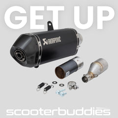 Rennauspuff AKRAPOVIC SLIP-ON S-VE125SO2-HZBL passend für Vespa GTS/GTS Super 125/150ccm 4T LC iGet (`20-) Euro5