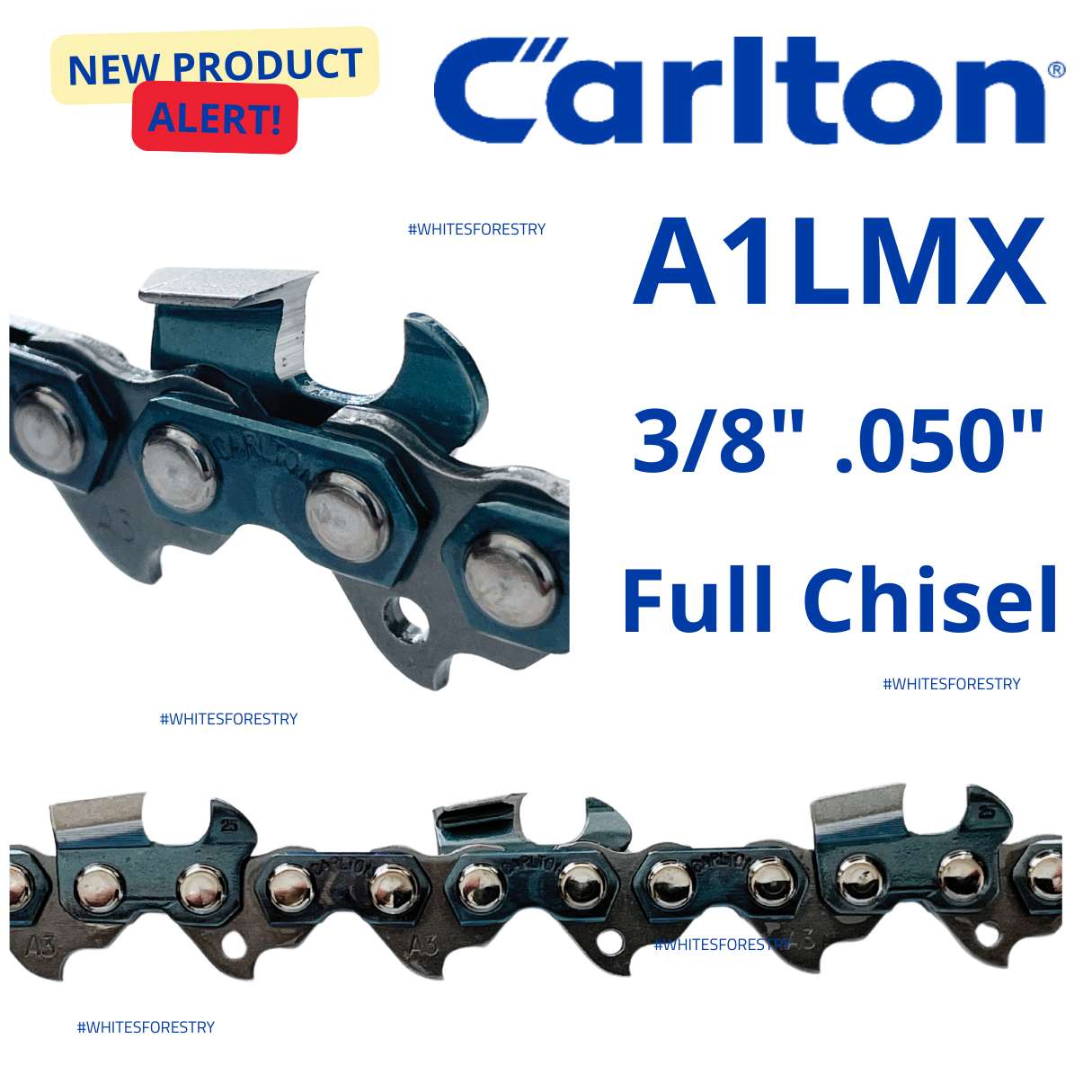 Carlton Chainsaw Chain 3/8" .050" A1LMX Full Chisel