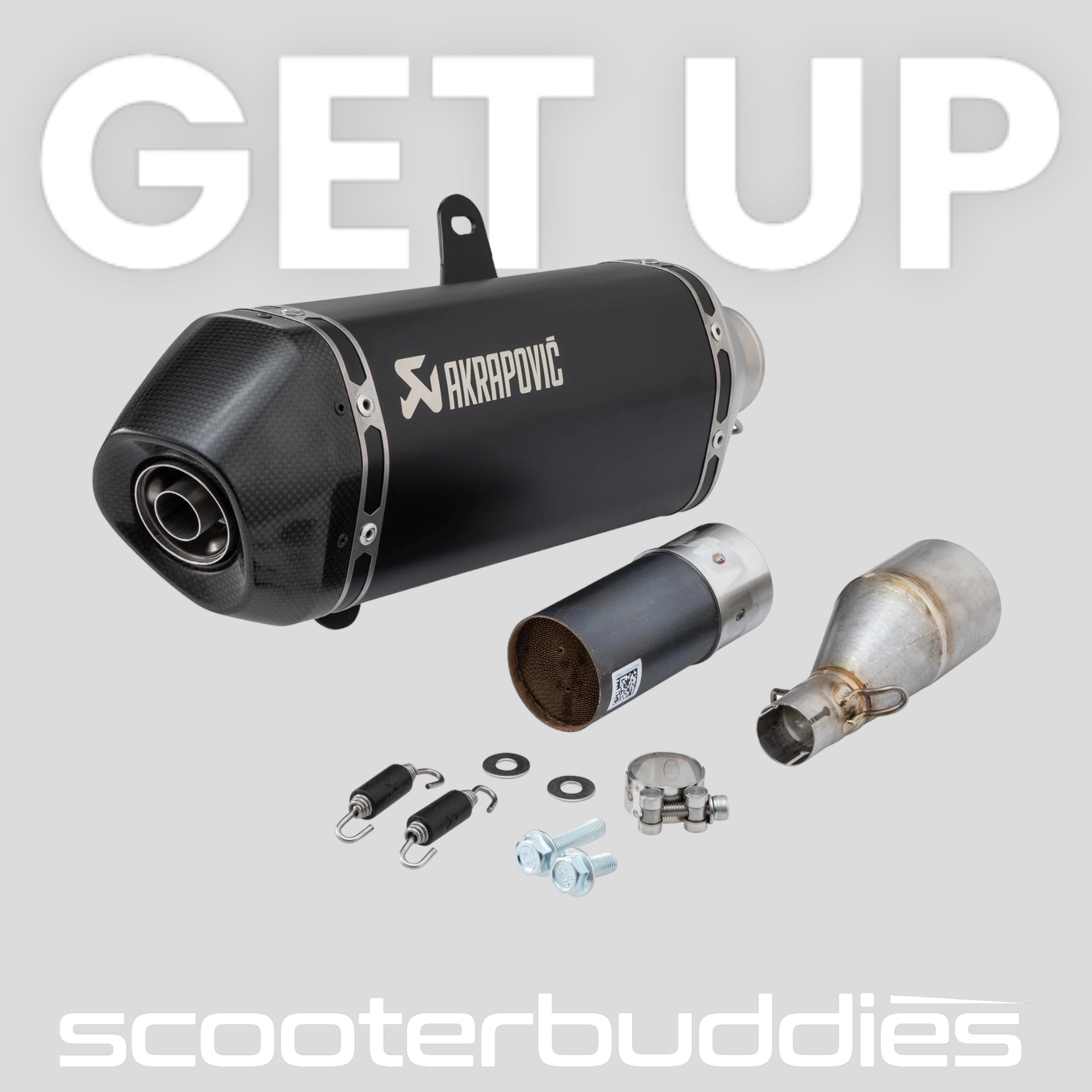 Rennauspuff AKRAPOVIC SLIP-ON S-VE125SO2-HZBL passend für Vespa GTS/GTS Super 125/150ccm 4T LC iGet (`20-) Euro5