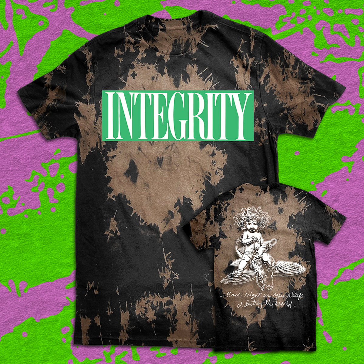 INTEGRITY "DESTROY THE WORLD" BLEACH DYE SHIRT