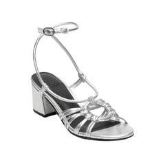 White Sun - Deekshitha Heeled Sandals - Silver Sheep Metallic Nappa - Silver