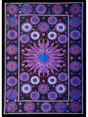 Faces of the Sun Stars Tapestry - Purple