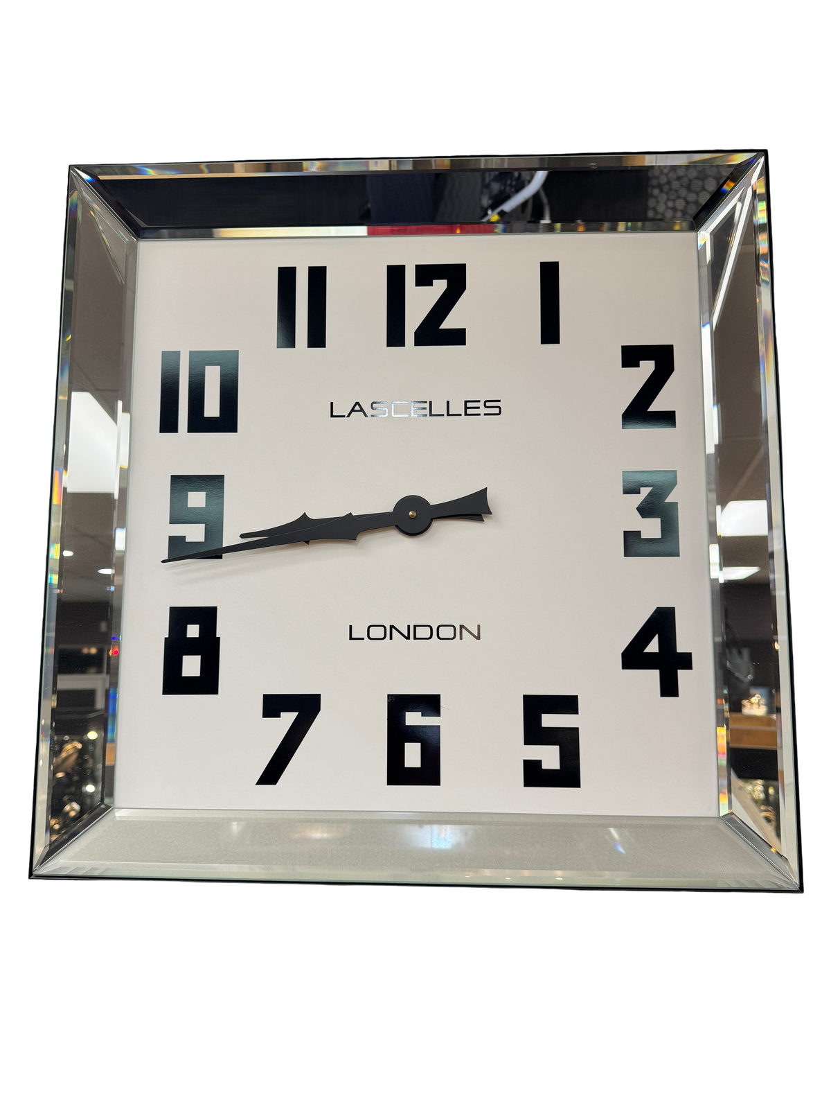 Square Mirror Wall Clock
