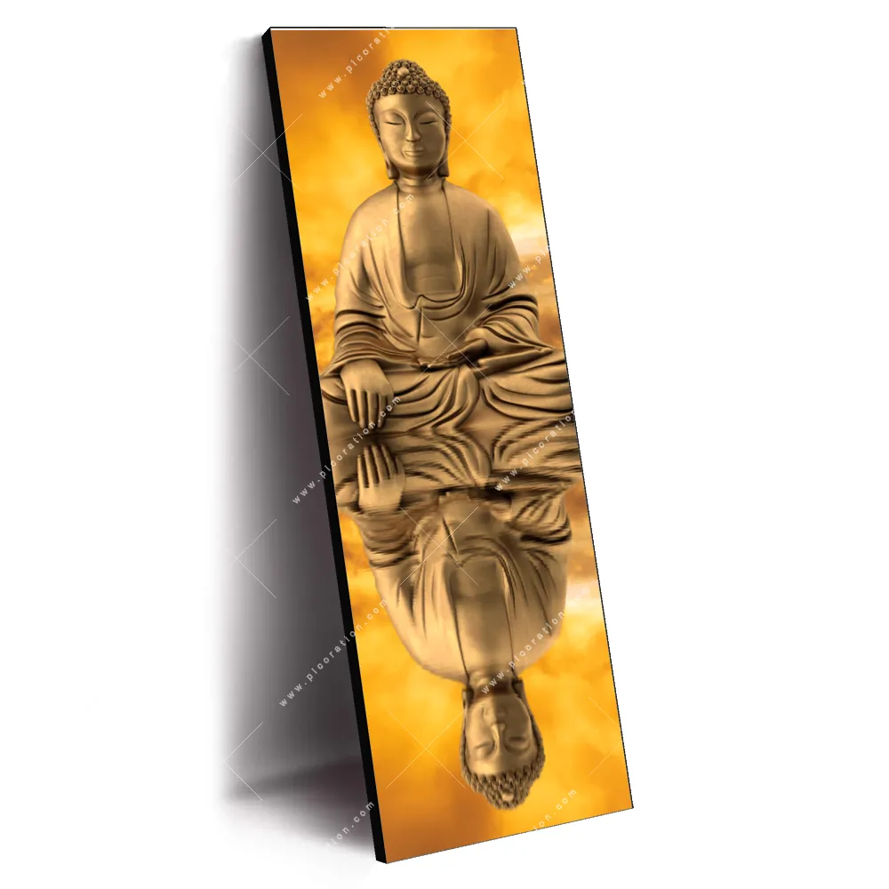 Xxl Wandbild Meditierender Buddha Am See Schmal Produktvorschau Seitlich